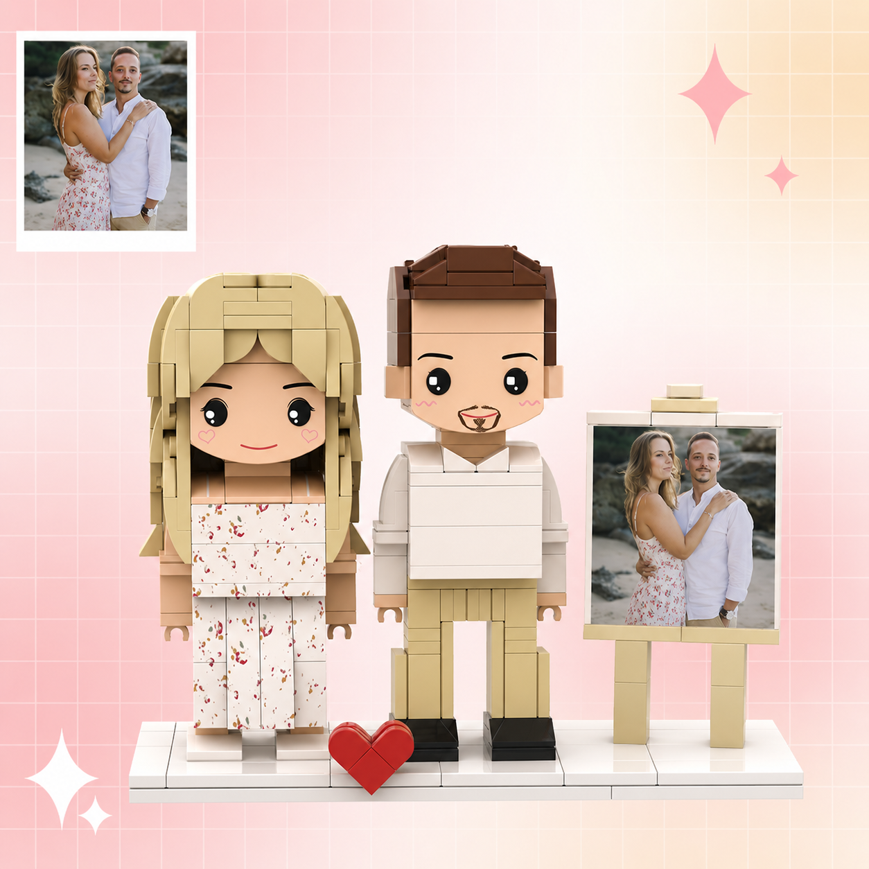 Custom Couple Brick Figures