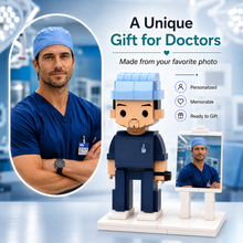 Doctor Gifts Custom Head Brick Figures Personalized Doctor Small Particle Block Toy