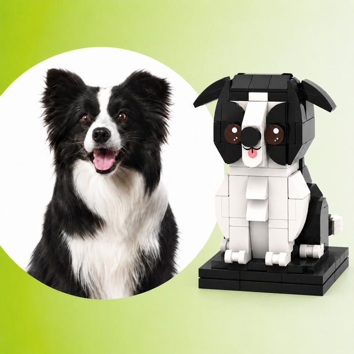Custom Dog | Custom Block Figure from Photo,DIY Minifigure, Handmade Birthday Gift, Couple Brick Characters