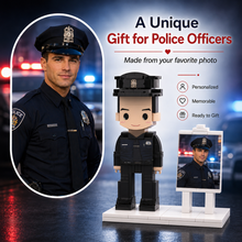 Police Officer Gifts Custom Head Brick Figures Personalized Police Small Particle Block Toy